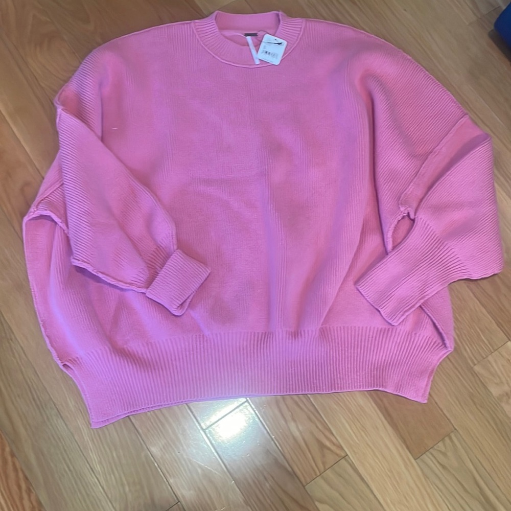 Pink Free People sweater